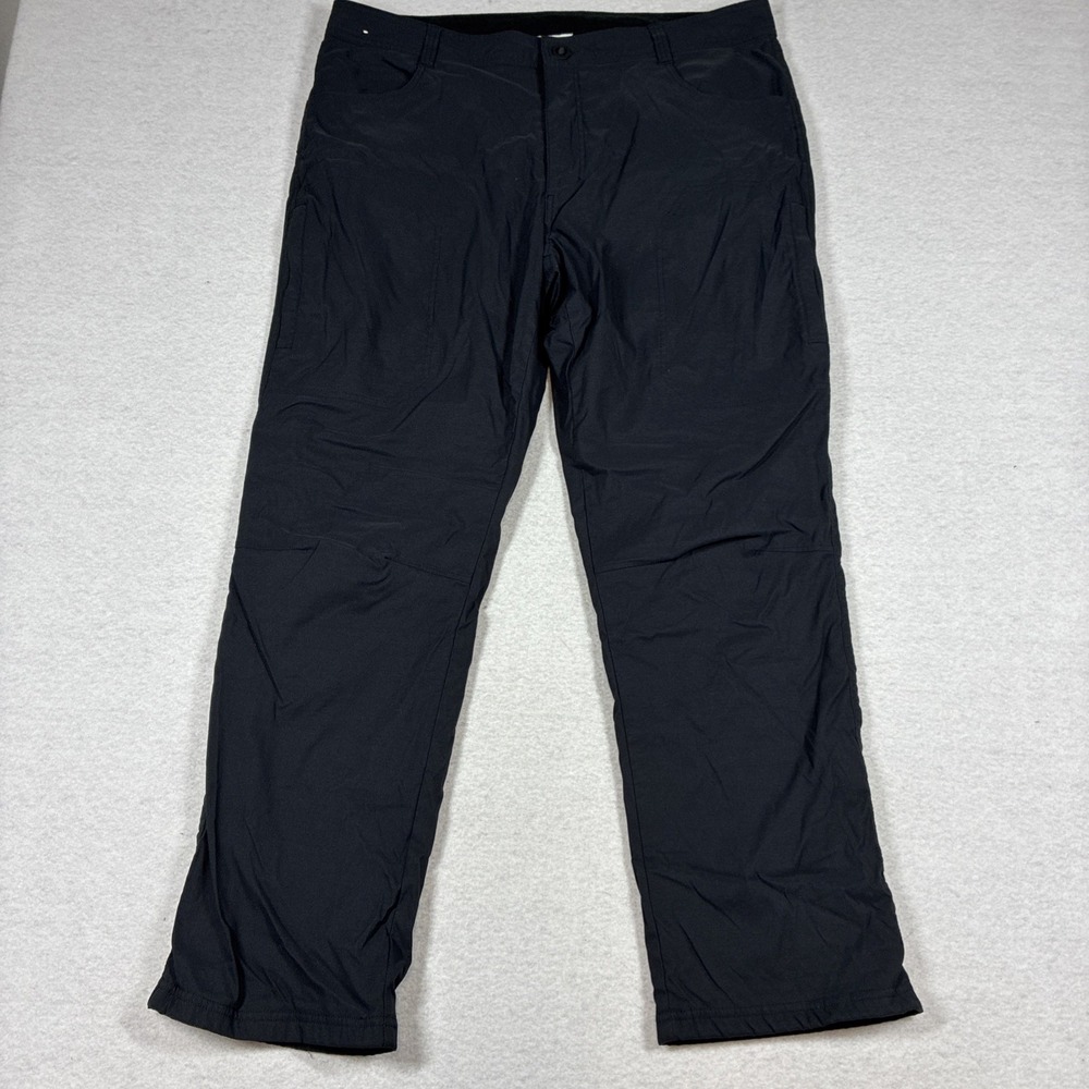 Orvis Mens Fleece Lined Stretch Pants 38x30 Black Outdoors Hiking Camping